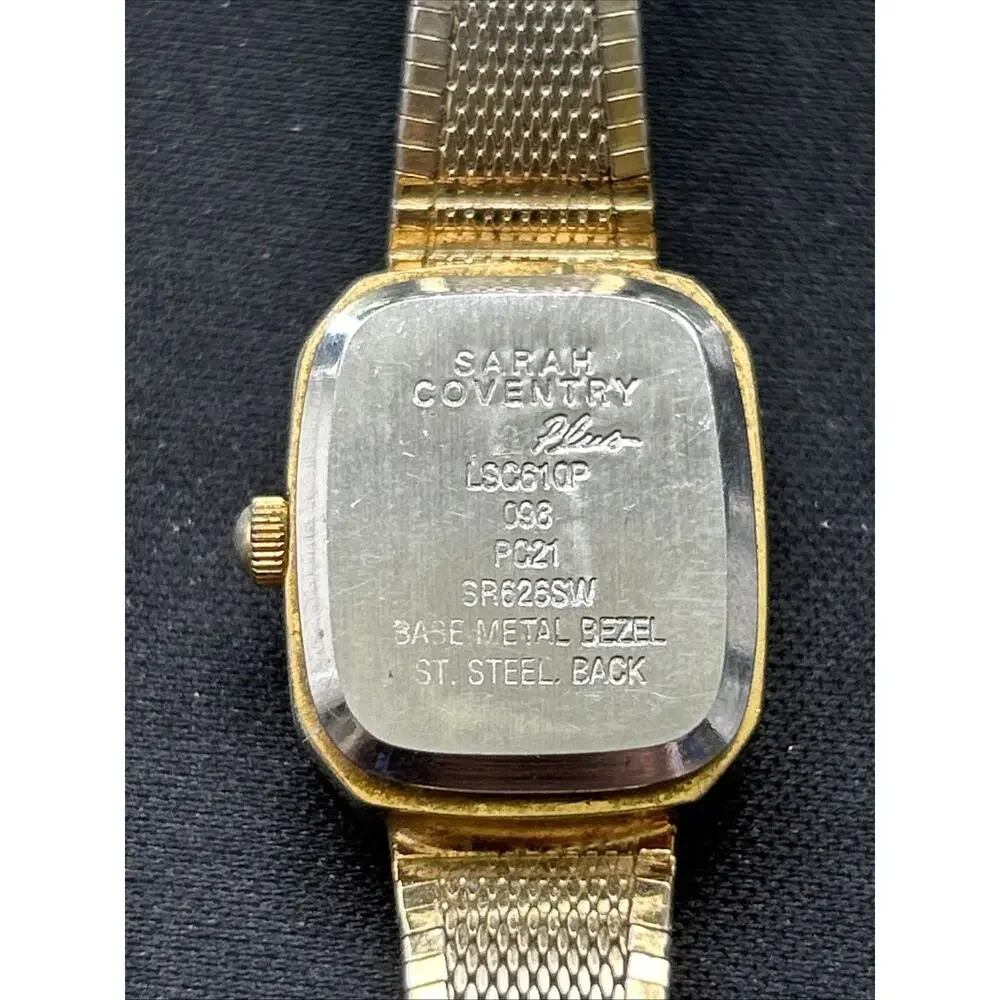 Sarah Coventry Gold Tone Black Dial Women’s Quartz Watch